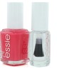 Set Essie: Nail Enamel Vegan Glossy Shine Finish Nagų lakas 72 Peach Daiquiri 13.5 ml + Nail Care - Good To Go Top Coat Nail Strengthening Lacquer, 5 ml