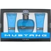 Rinkinys „Ford“: „Mustang Mėlyna“ tualetinis vanduo vyrams, 100 ml + „Mustang Mėlyna“ drėkinamasis balzamas po skutimosi, 100 ml + „Mustang Mėlyna“ drėkinamasis kūno prausiklis plaukams ir kūnui, 100 ml