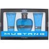 Rinkinys „Ford“: „Mustang Mėlyna“ tualetinis vanduo vyrams, 100 ml + „Mustang Mėlyna“ drėkinamasis balzamas po skutimosi, 100 ml + „Mustang Mėlyna“ drėkinamasis kūno prausiklis plaukams ir kūnui, 100 ml