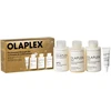 Rinkinys „Olaplex“: Nr. 0.5 galvos odos ilgaamžiškumo gydymas galvos odos losjonas drėkinimui, 5 ml + Nr. 4 bond maintenance plaukų šampūnas atkuriamasis ir stiprinamasis, 100 ml + Nr. 3 plaukų tobulinimo kreminė kaukė stiprinamoji, 100 ml + Nr. 5 bond maintenance