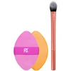 Set Real Techniques: Miracle Makeup Sponge Rožinė + Miracle Makeup Sponge Oranžinis + Real Techniques Eyeshadow 242