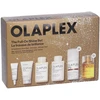 „Olaplex“ rinkinys, suteikiantis plaukams žvilgesio: Nr. 6 „Bond Smoother“ plaukų formavimo kreminis, 100 ml + Nr. 3 „Hair Perfector“ plaukų kreminis atgaivinimui, 30 ml + Nr. 4 „Bond Maintenance“ plaukų šampūnas atkuriamasis ir stiprinamasis, 30 ml + Nr. 0,5 galvos odos ilgaamžiškumo priemonė.