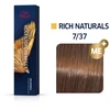 Wella Professionals Koleston Perfect Me+ Permanent Hair Dye 7/37 Medium Skirtas šviesiems plaukams Golden Brown, 60 ml