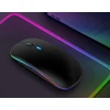 Belaidė įkraunama optinė pelė, Plona 2,4 GHz „Bluetooth“, juoda
