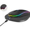 Belaidė įkraunama optinė pelė, Plona 2,4 GHz „Bluetooth“, juoda