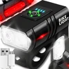 Įkraunamas LED apšvietimo rinkinys dviračiui, priekis + galas