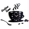 Sieninis laikrodis Coffee time, juodas