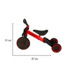 Triratis balansinis dviratukas Trike Fix, raudonas