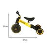 Triratis balansinis dviratukas Trike Fix, geltonas