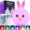 Vaikiškas šviestuvas zuikis, LED RGB su valdymo pulteliu