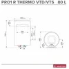 Kombinuotas vandens šildytuvas ARISTON PRO1 R 80 VTD EU 80l vertikalus