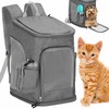 Gyvūnų transportavimo kuprinė šunims ir katėms Springos PA0232 39 x 28 x 27 cm pilka