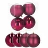 Kalėdiniai žaisliukai Springos 12 cm 4 vnt bordo