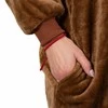 Kigurumi pižama Springos, dydis M, ruda su elnių raštu