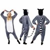 Moters kostiumas kigurumi Springos, lemūras, dydis L