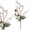 Springos Dekoratyvinė šakelė su šermukšnių uogomis ir kankorėžiais 33 cm