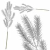 Dekoratyvinė šakelė Springos, 47 cm, žalia/sidabrinė