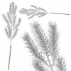 Dekoratyvinė šakelė Springos, 47 cm, žalia/sidabrinė