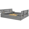 Springos Premium medinė smėlio dėžė SBP120SET01X 120 x 120 cm komplektas