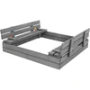Springos Premium medinė smėlio dėžė SBP120SET01X 120 x 120 cm komplektas