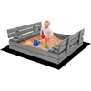 Springos Premium medinė smėlio dėžė SBP120SET01X 120 x 120 cm komplektas