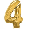 Springos Pripučiamas auksinis skaičius „4“ 40 cm