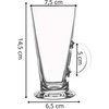 Taurių rinkinys su rankena Springos HA7496 280 ml, 6 vnt.