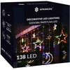 Šviesos užuolaida Springos 138 LED žvaigždės ir mėnuliai CL4135