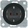 Elektros lizdas Berker R.1/R.3, Elektros lizdo tipas Įprastinis, Spalva Juoda