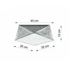 Lubinis šviestuvas Sollux Lighting Sollux Plafonas HEXA 35 sidabro