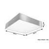 Lubinis šviestuvas Sollux Lighting Sollux Plafonas HORUS 45 pilkas