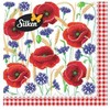 Silken Stalo servetėlės Decor AGUONOS 33x33cm, 16vnt