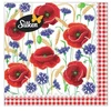 Silken Stalo servetėlės Decor AGUONOS 33x33cm, 16vnt