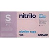 Santex Nitriflex Rose vienkartinės nitrilo pirštinės, rausvos, 3.5g (100vnt.) - S - 1pak.x100vnt.