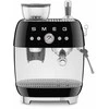Kavos Aparatas - SMEG EGF03BLEU Pusiau automatinis Espresso su Malūnėliu, Dviejų Termoblokų, Juodas