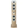 Kompiuterio kolonėlės Garsiakalbių Sistema - Thomson Sound Tower 60W CD USB SD Radijas Aux Nuotolinio Valdymo Pultas, Medinis, Baltas.
