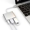 Aluminiuotas adapteris HUB 3w1 USB-C į HDMI 4K, USB 3.1, USB-C - sidabrinis