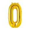 Aukso spalvos skaitmeninis balionas „0“, 66 cm, gimtadienis, šventė, dekoracija, aukso spalvos