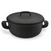 Belis emaliuotas puodas su dangčiu 20 cm, 3 l, juodas