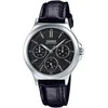 Casio laikrodis LTP-V300L-1A moterims, juodas ciferblatas, sidabrinė korpusas