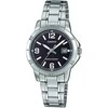 Casio Moteriškas laikrodis LTP-V004D-1B2 Juodas ciferblatas Sidabrinė apyrankė