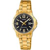 Casio Moteriškas laikrodis LTP-V004G-1B Aukso riešinė, Juoda ciferblatas