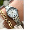 CASIO Moteriškas Laikrodis LTP-V005SG-7A Minimalistinis Sidabrinis
