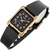 CASIO Unisex laikrodis MTP-B175-5B - rožinės aukso korpuso, juodos apyrankės