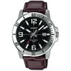 CASIO Vyriškas Laikrodis MTP-VD01L-1BV Rudo Odos Dirželis