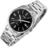 Laikrodis CASIO Vyriški laikrodžiai MTP-1302PD-1A1 [Kvarcinis, 50M atsparumas, sidabrinė, juodas ciferblatas]