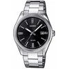 Laikrodis CASIO Vyriški laikrodžiai MTP-1302PD-1A1 [Kvarcinis, 50M atsparumas, sidabrinė, juodas ciferblatas]