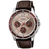 CASIO Vyrų Laikrodis MTP-1374L-7A1V, Klasikinis, Sidabrinis/Brown, 50M Atsparumas