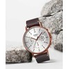 CASIO Vyrų Laikrodis MTP-E321RL-5A, Rudos Odos Dirželis, Mėlynos Akcentai
