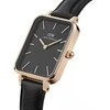 DANIEL WELLINGTON MOTERIS LAIKRODIS DW00100435 – Quadro presuotas Sheffield Rose Gold 20mm + DĖŽĖ